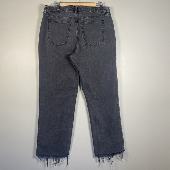ABERCROMBIE FITCH Jeans Women’s 14 Curve Love 90’s Baggy Button Fly LowRise Dark - Picture 7 of 10